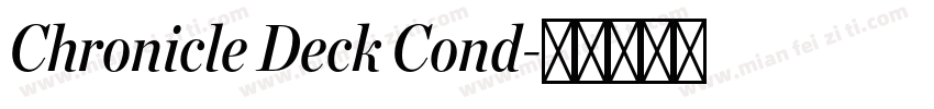 Chronicle Deck Cond字体转换